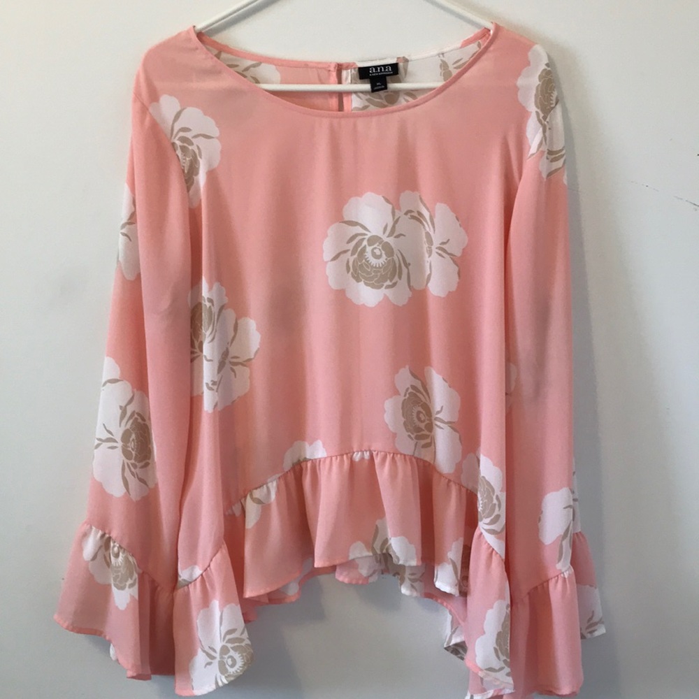Floral ruffle shirt
